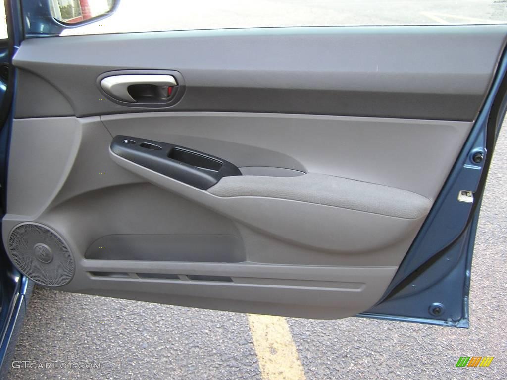 2007 Civic LX Sedan - Atomic Blue Metallic / Gray photo #14