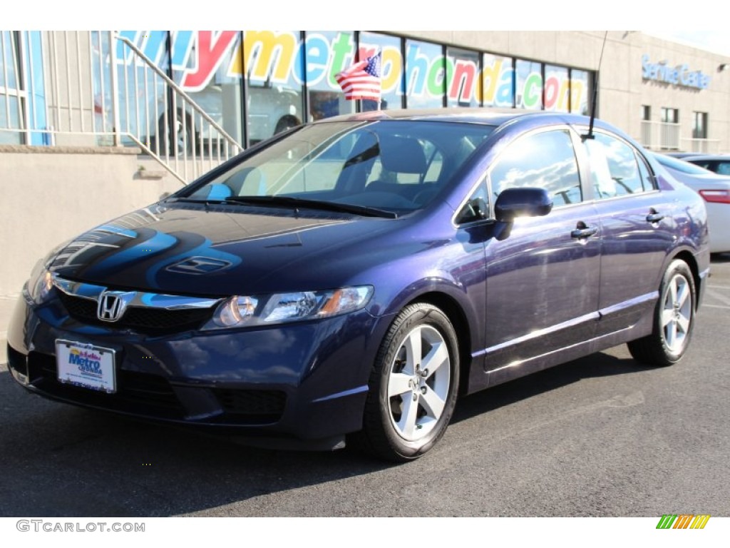 2010 Civic LX-S Sedan - Royal Blue Pearl / Black photo #1