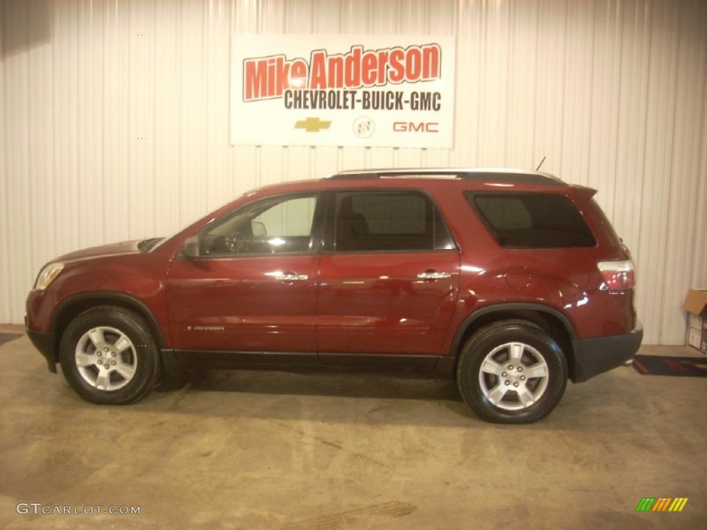 2008 Acadia SLE - Red Jewel / Ebony photo #1