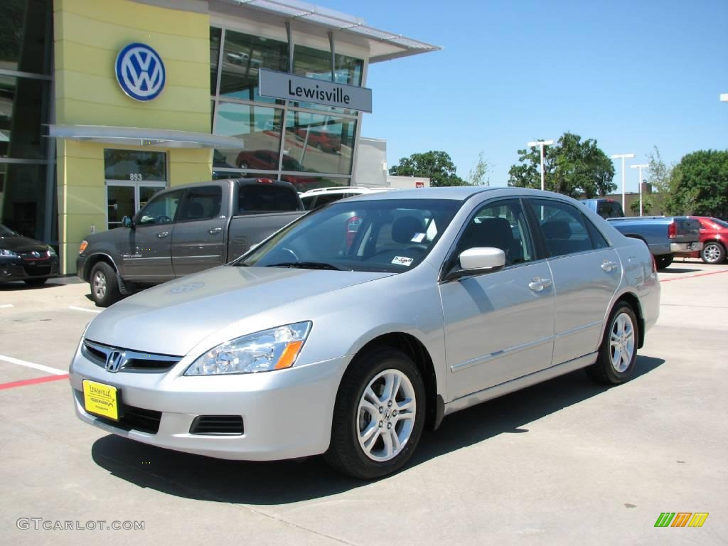 2007 Accord SE Sedan - Alabaster Silver Metallic / Black photo #1