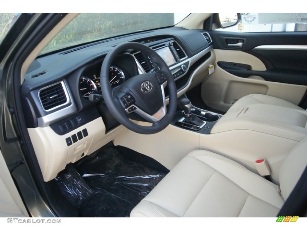 Almond Interior 2015 Toyota Highlander XLE AWD Photo #98025499