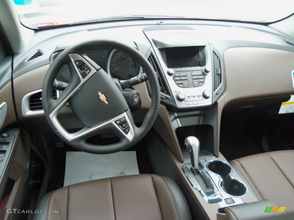 Brownstone/Jet Black Interior 2015 Chevrolet Equinox LT AWD Photo #98025859