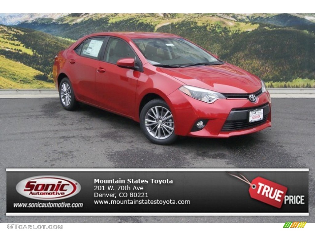 2015 Corolla LE - Barcelona Red Metallic / Ivory photo #1