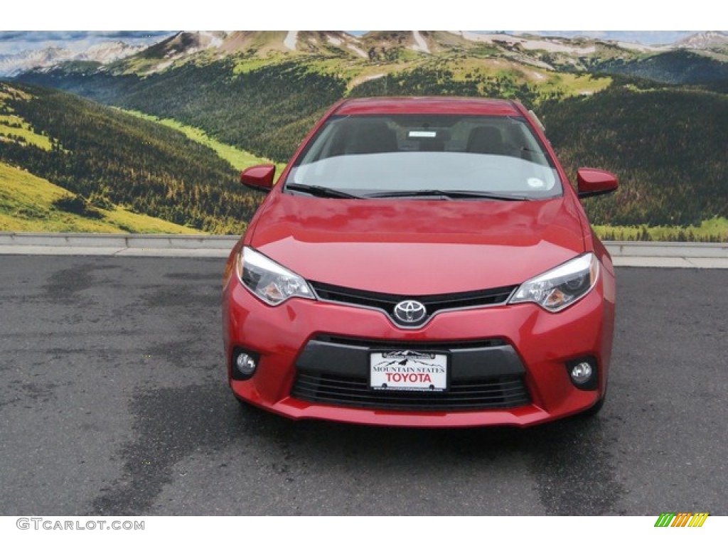 2015 Corolla LE - Barcelona Red Metallic / Ivory photo #2