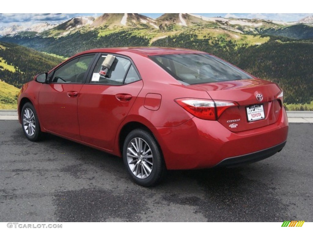 2015 Corolla LE - Barcelona Red Metallic / Ivory photo #3