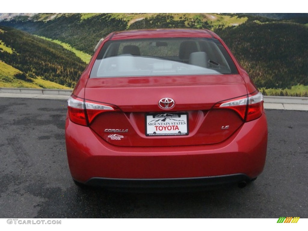 2015 Corolla LE - Barcelona Red Metallic / Ivory photo #4
