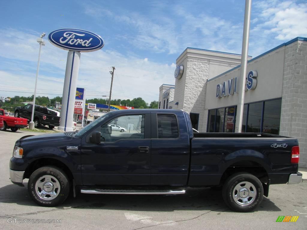 2006 F150 XLT SuperCab 4x4 - True Blue Metallic / Medium/Dark Flint photo #2
