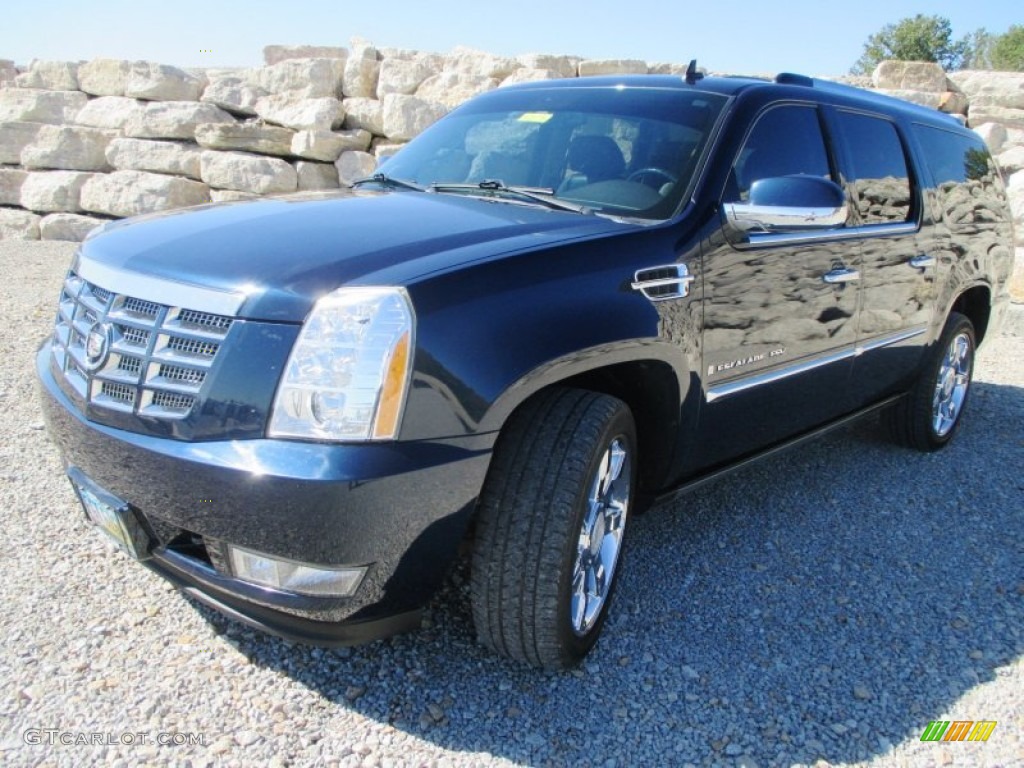 2008 Escalade ESV AWD - Blue Chip / Ebony photo #2