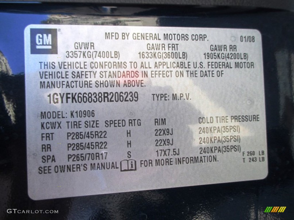 2008 Escalade ESV AWD - Blue Chip / Ebony photo #6