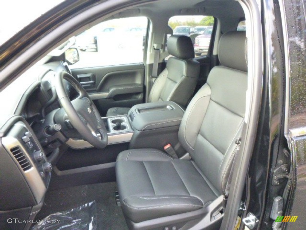 Jet Black Interior 2015 Chevrolet Silverado 1500 LTZ Double Cab 4x4 Photo #98031747