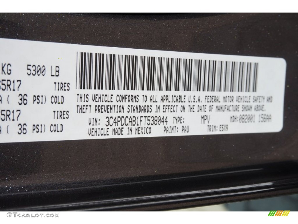 2015 Journey Color Code PAU for Granite Crystal Metallic Photo #98032012