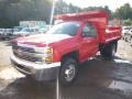 Victory Red - Silverado 3500HD WT Regular Cab 4x4 Dump Truck Photo No. 2