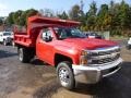 Victory Red - Silverado 3500HD WT Regular Cab 4x4 Dump Truck Photo No. 4