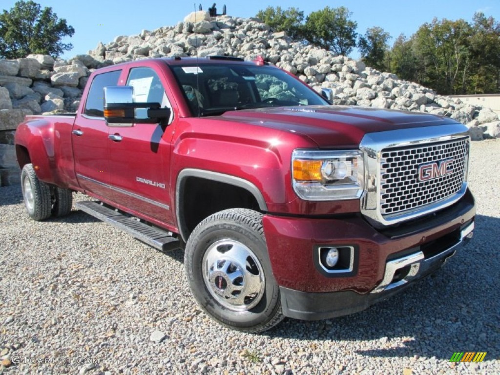 2015 Sierra 3500HD Denali Crew Cab 4x4 Dual Rear Wheel - Sonoma Red Metallic / Denali Cocoa/Light Cashmere photo #1