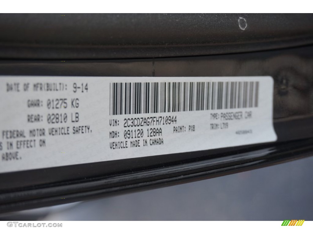 2015 Challenger SXT - Pitch Black / Black photo #10