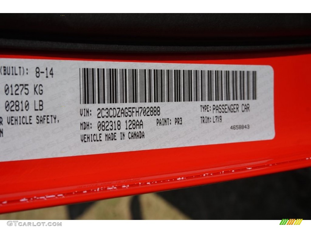 2015 Challenger SXT - TorRed / Black photo #9