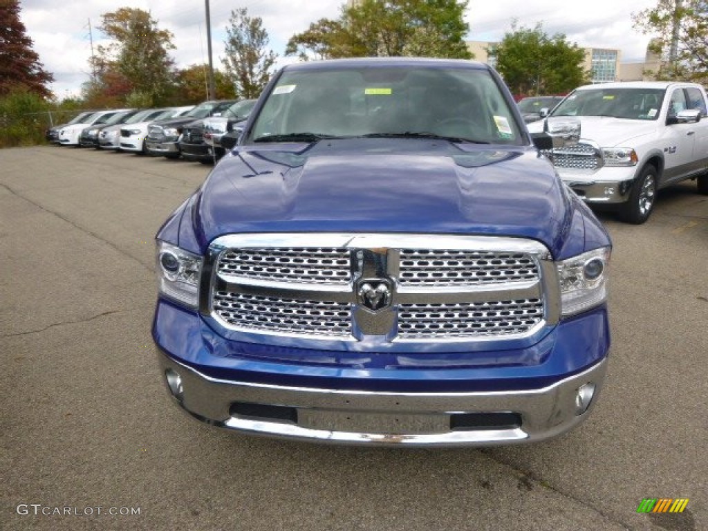 2014 1500 Laramie Crew Cab 4x4 - Blue Streak Pearl Coat / Black photo #3