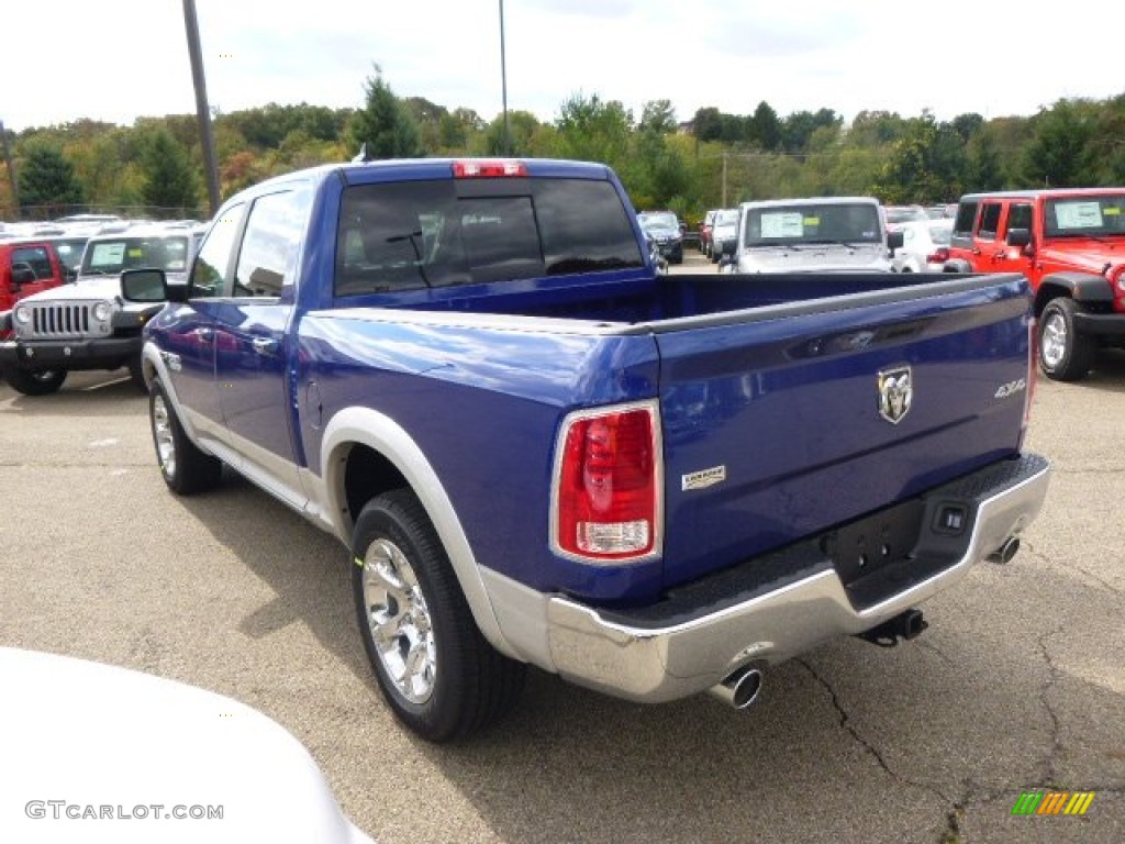 2014 1500 Laramie Crew Cab 4x4 - Blue Streak Pearl Coat / Black photo #8