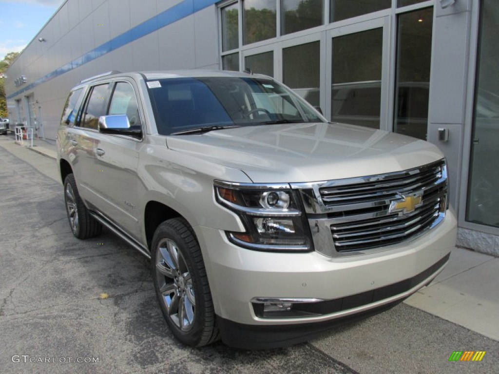 Champagne Silver Metallic 2015 Chevrolet Tahoe LTZ 4WD Exterior Photo #98034886