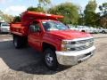 Victory Red - Silverado 3500HD WT Regular Cab 4x4 Dump Truck Photo No. 4