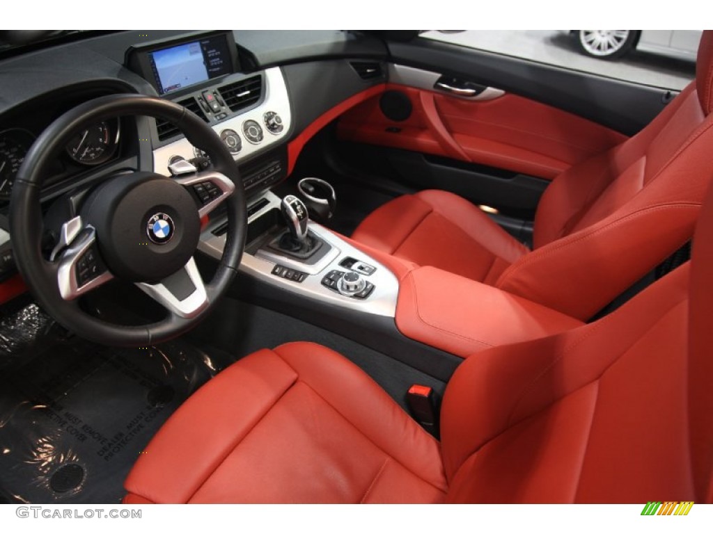 Coral Red Interior 2010 BMW Z4 sDrive35i Roadster Photo #98036188