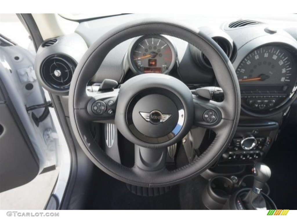 2015 Mini Paceman Cooper S Carbon Black Steering Wheel Photo #98037091