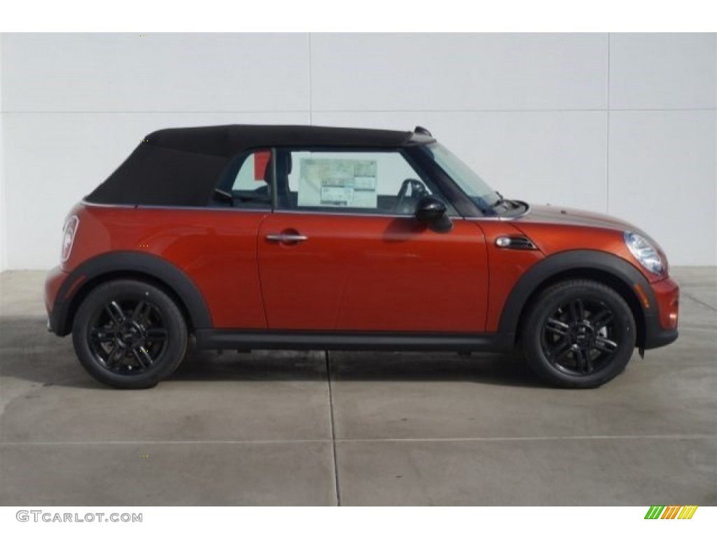 Spice Orange Metallic 2015 Mini Convertible Cooper Exterior Photo #98038228