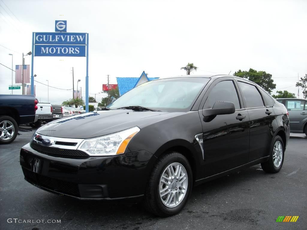 2008 Focus SE Sedan - Black / Charcoal Black photo #1