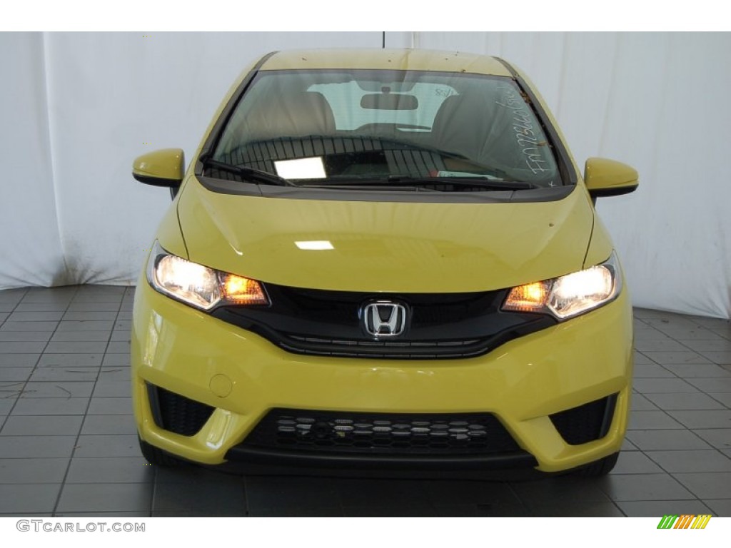 Mystic Yellow Pearl 2015 Honda Fit LX Exterior Photo #98046463