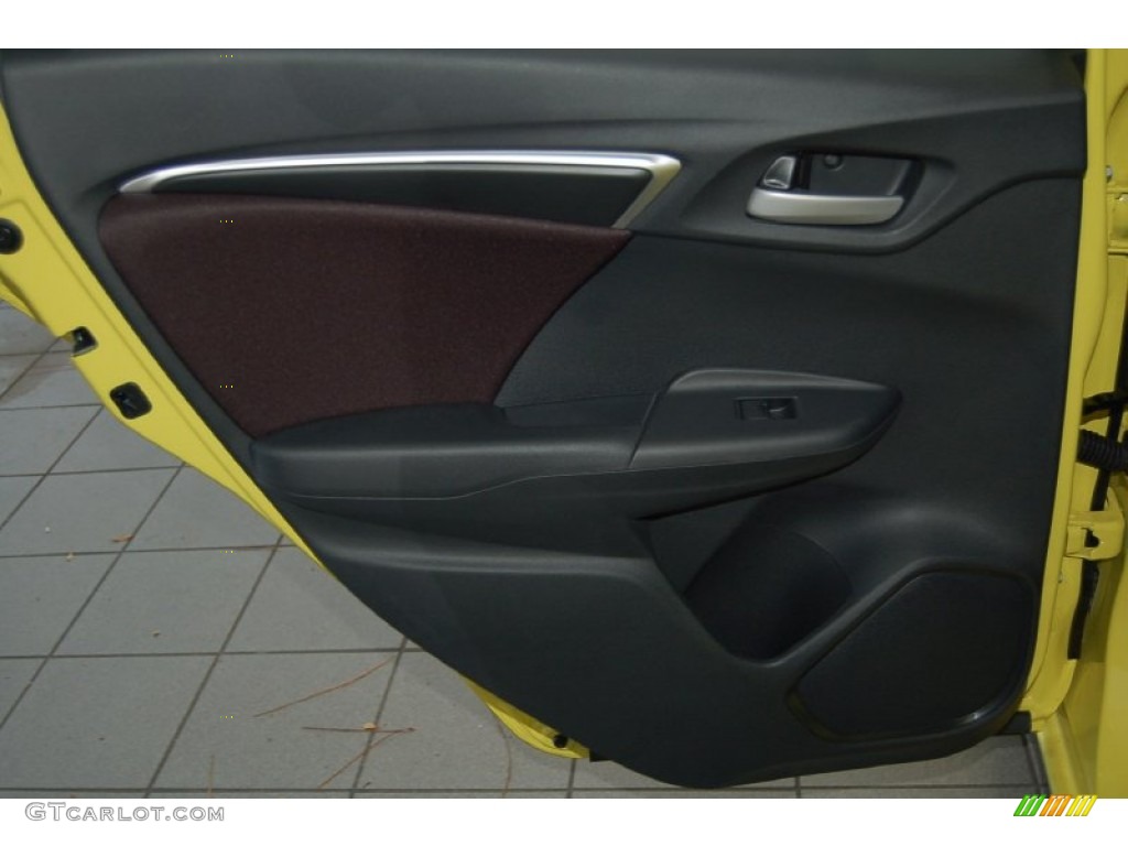 2015 Honda Fit LX Black Door Panel Photo #98046675