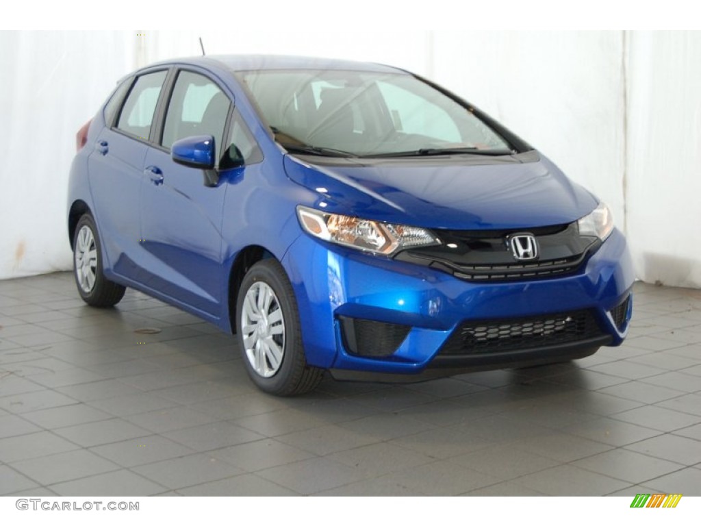 Aegean Blue Metallic 2015 Honda Fit LX Exterior Photo #98046778