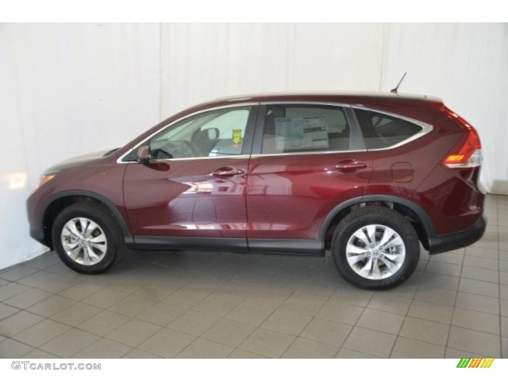 2014 CR-V EX - Basque Red Pearl II / Gray photo #4
