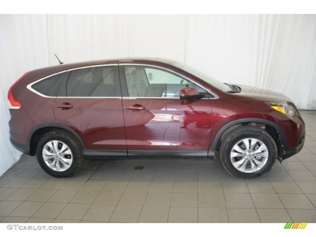 2014 CR-V EX - Basque Red Pearl II / Gray photo #7