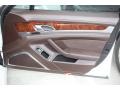 Espresso Natural Leather 2011 Porsche Panamera Turbo Door Panel