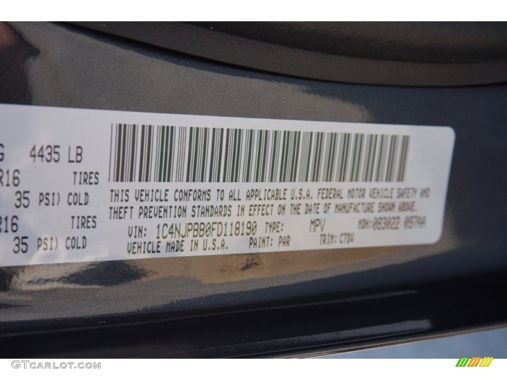 2015 Patriot Color Code PAR for Maximum Steel Metallic Photo #98055544