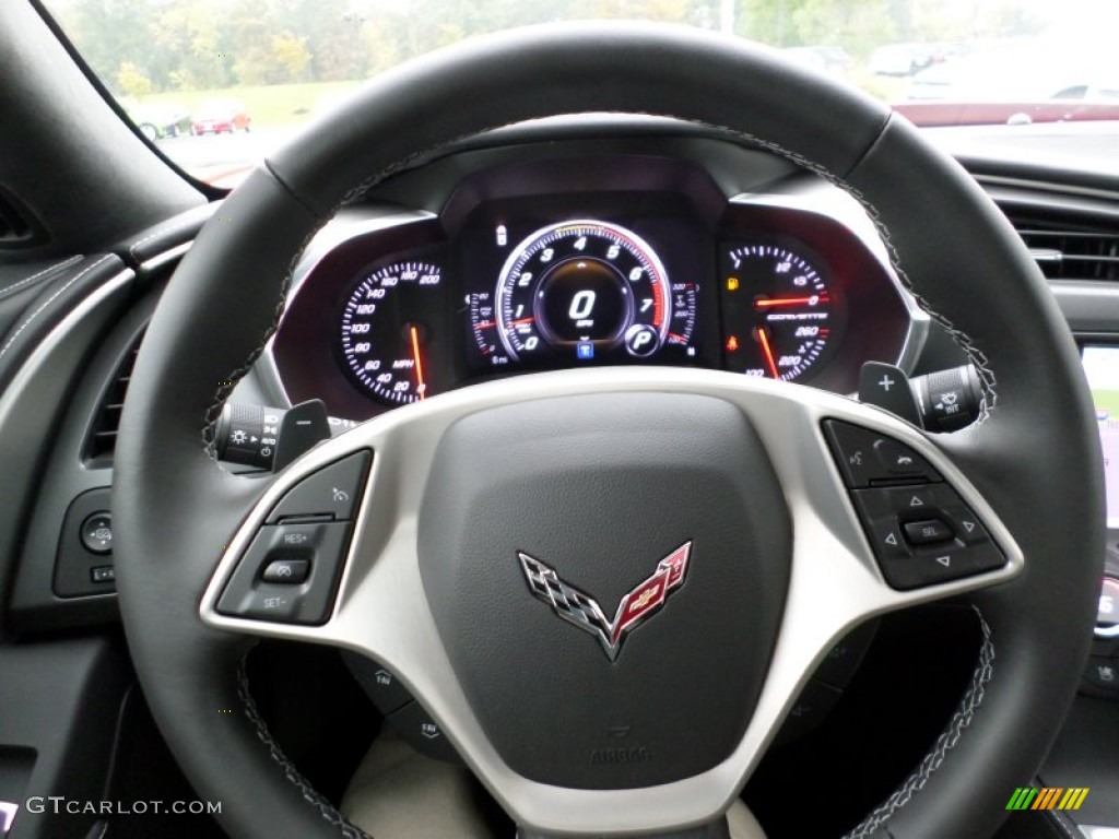2015 Chevrolet Corvette Stingray Coupe Z51 Jet Black Steering Wheel Photo #98055577