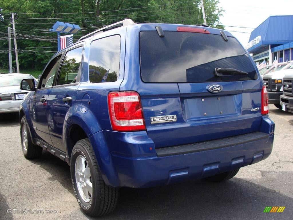 2008 Escape XLT V6 4WD - Vista Blue Metallic / Stone photo #6