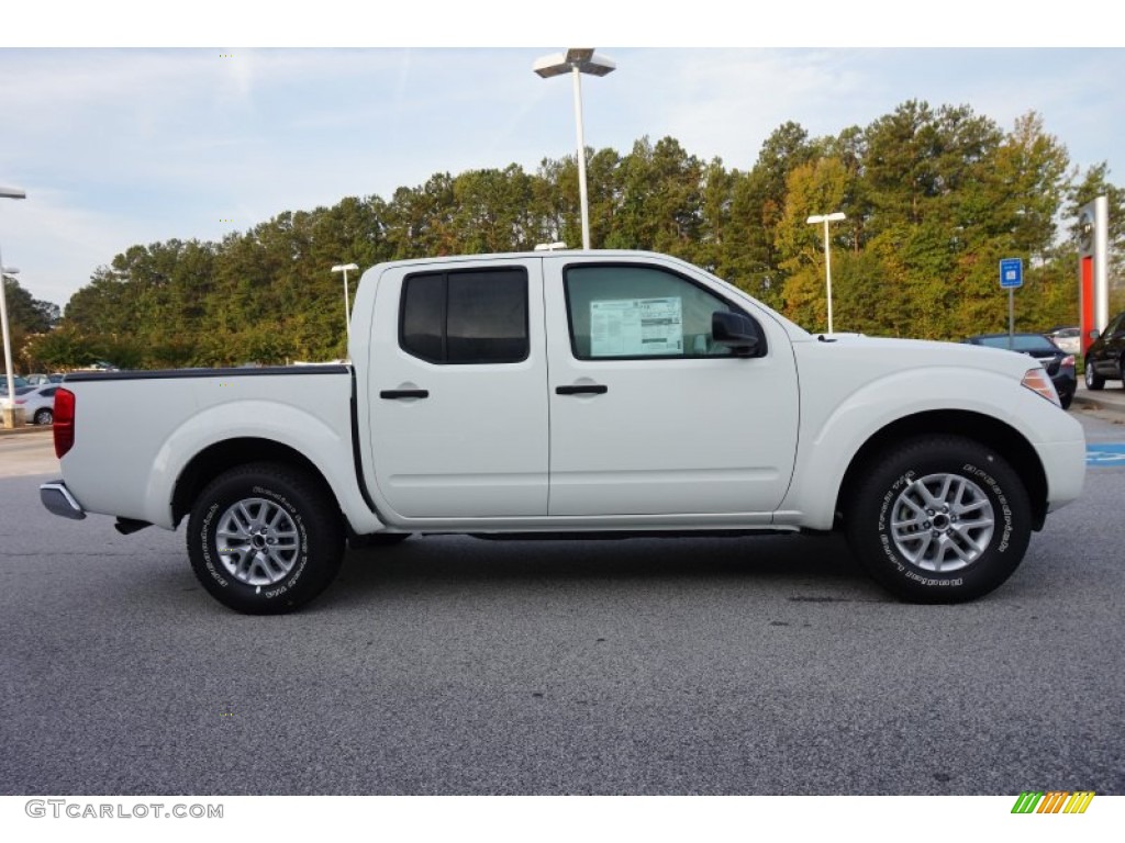 Glacier White 2015 Nissan Frontier SV Crew Cab Exterior Photo #98056684