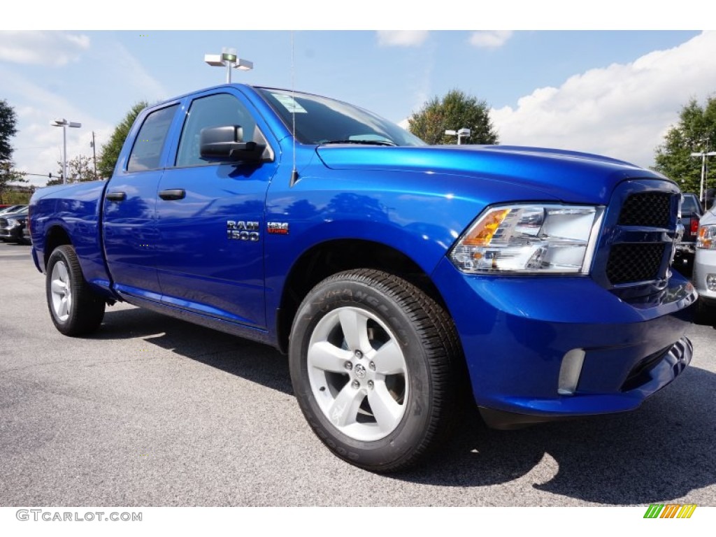 2014 1500 Express Quad Cab - Blue Streak Pearl Coat / Black/Diesel Gray photo #4