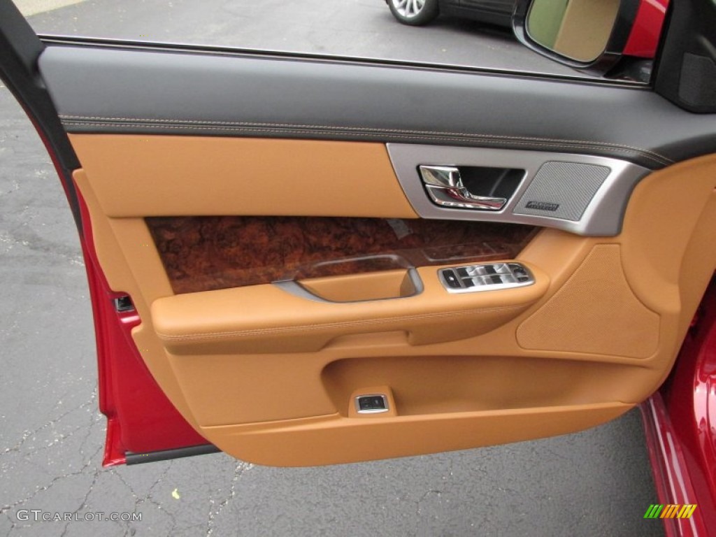 2015 Jaguar XF 3.0 AWD London Tan/Warm Charcoal Door Panel Photo #98060133