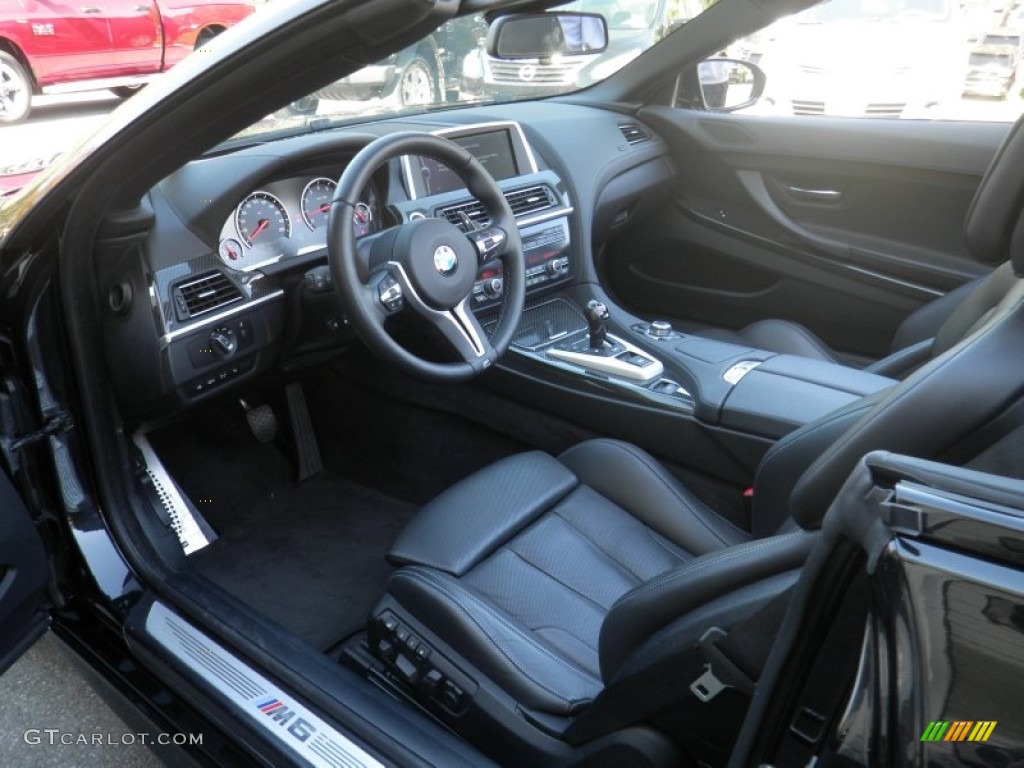 Black Interior 2013 BMW M6 Convertible Photo #98068789