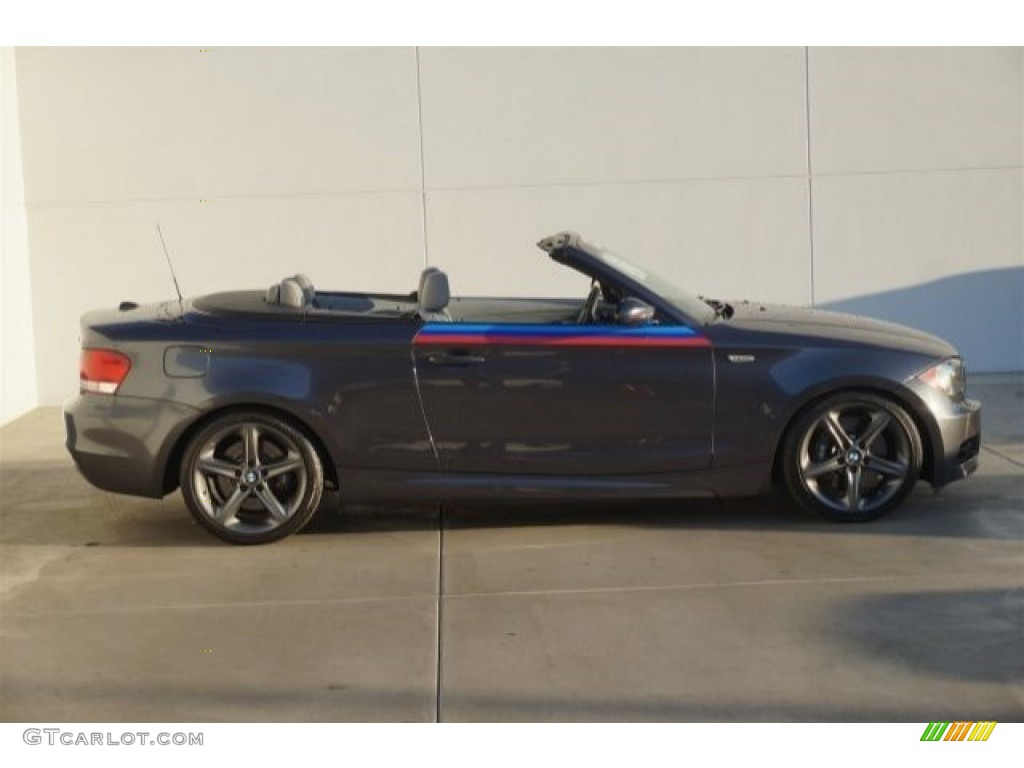 2008 1 Series 135i Convertible - Sparkling Graphite Metallic / Grey photo #3