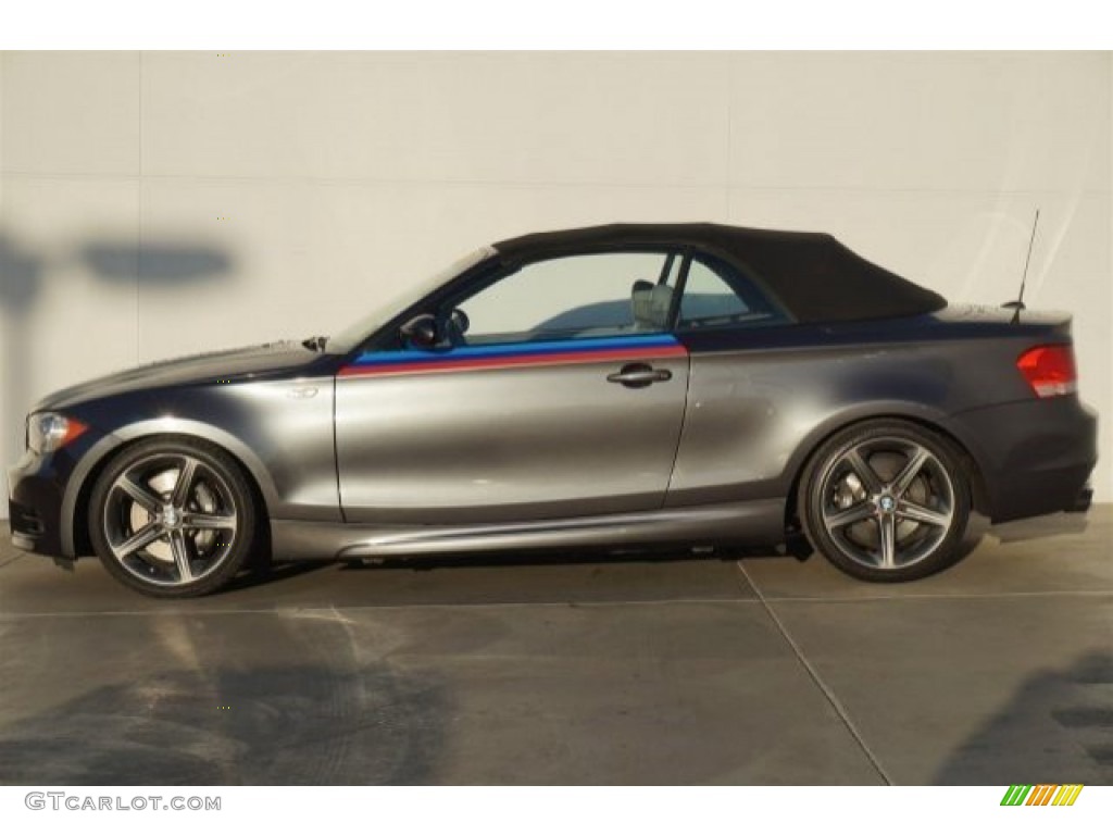 2008 1 Series 135i Convertible - Sparkling Graphite Metallic / Grey photo #6