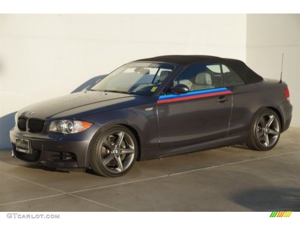 2008 1 Series 135i Convertible - Sparkling Graphite Metallic / Grey photo #8