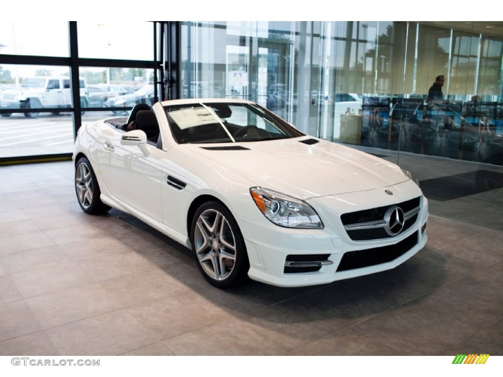 Polar White 2015 Mercedes-Benz SLK 350 Roadster Exterior Photo #98073735