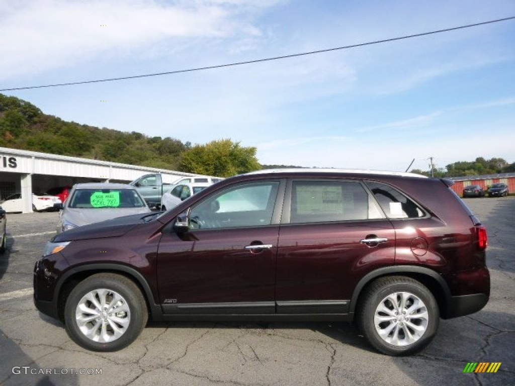 Dark Cherry 2015 Kia Sorento EX AWD Exterior Photo #98073873