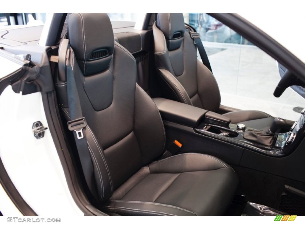 Black Interior 2015 Mercedes-Benz SLK 350 Roadster Photo #98074024