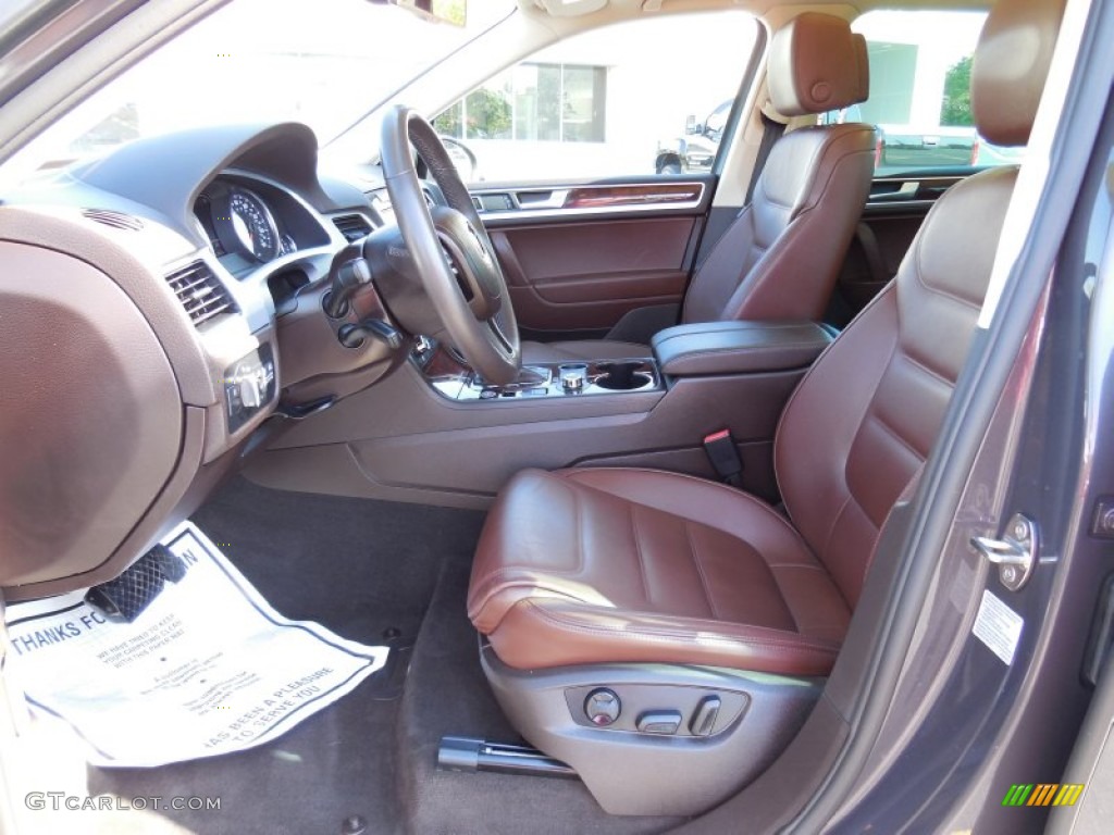 Saddle Brown Interior 2012 Volkswagen Touareg TDI Executive 4XMotion Photo #98074555