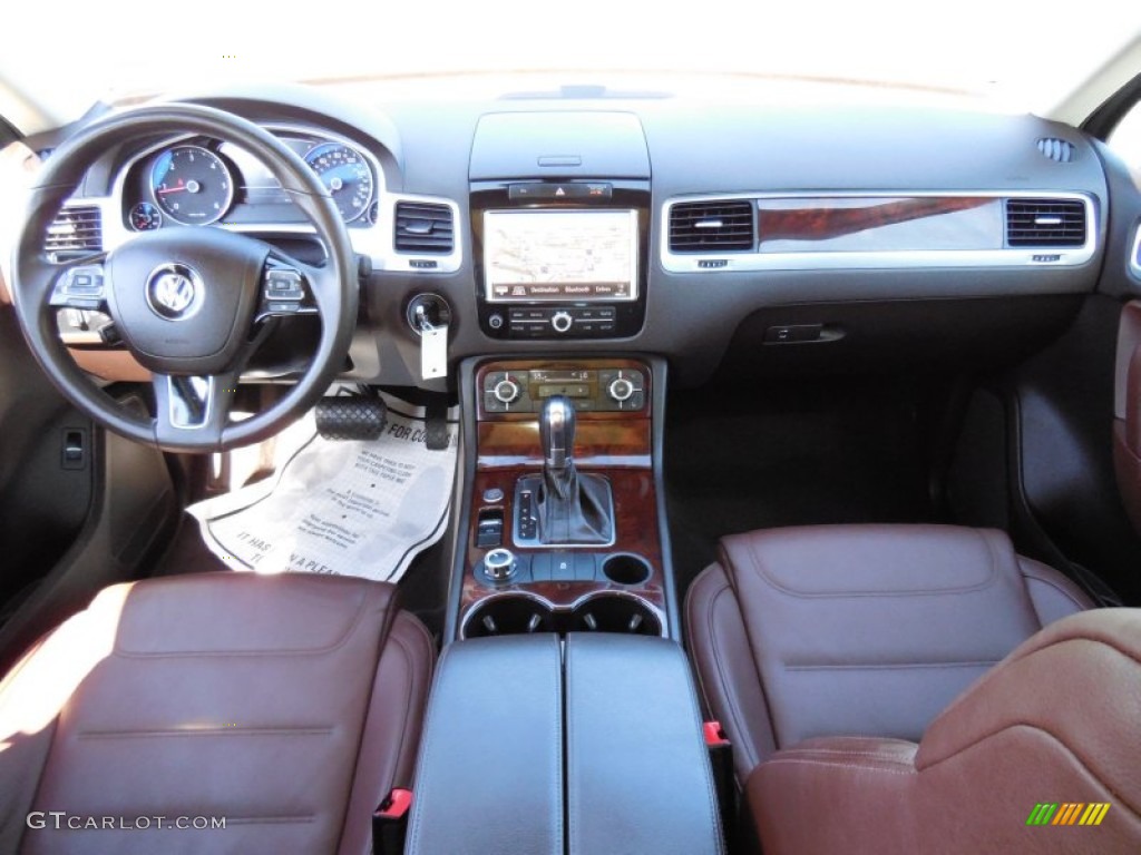 2012 Volkswagen Touareg TDI Executive 4XMotion Saddle Brown Dashboard Photo #98074759