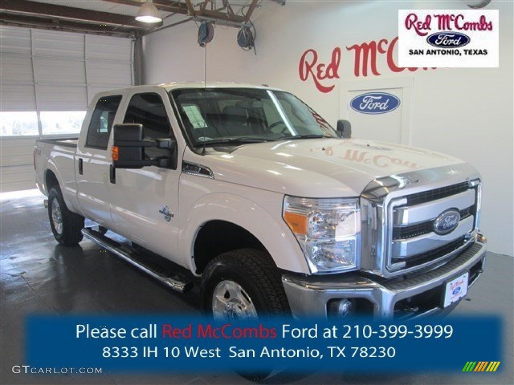 2015 F250 Super Duty XLT Crew Cab 4x4 - Oxford White / Steel photo #1